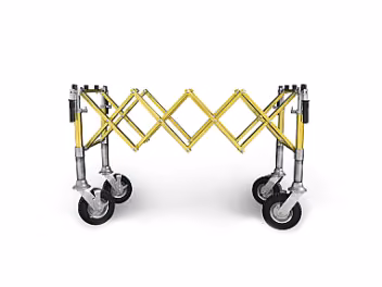 Premium-Scherenwagen, erhöht um 15 cm, goldfarben, mit Stahlgriffen